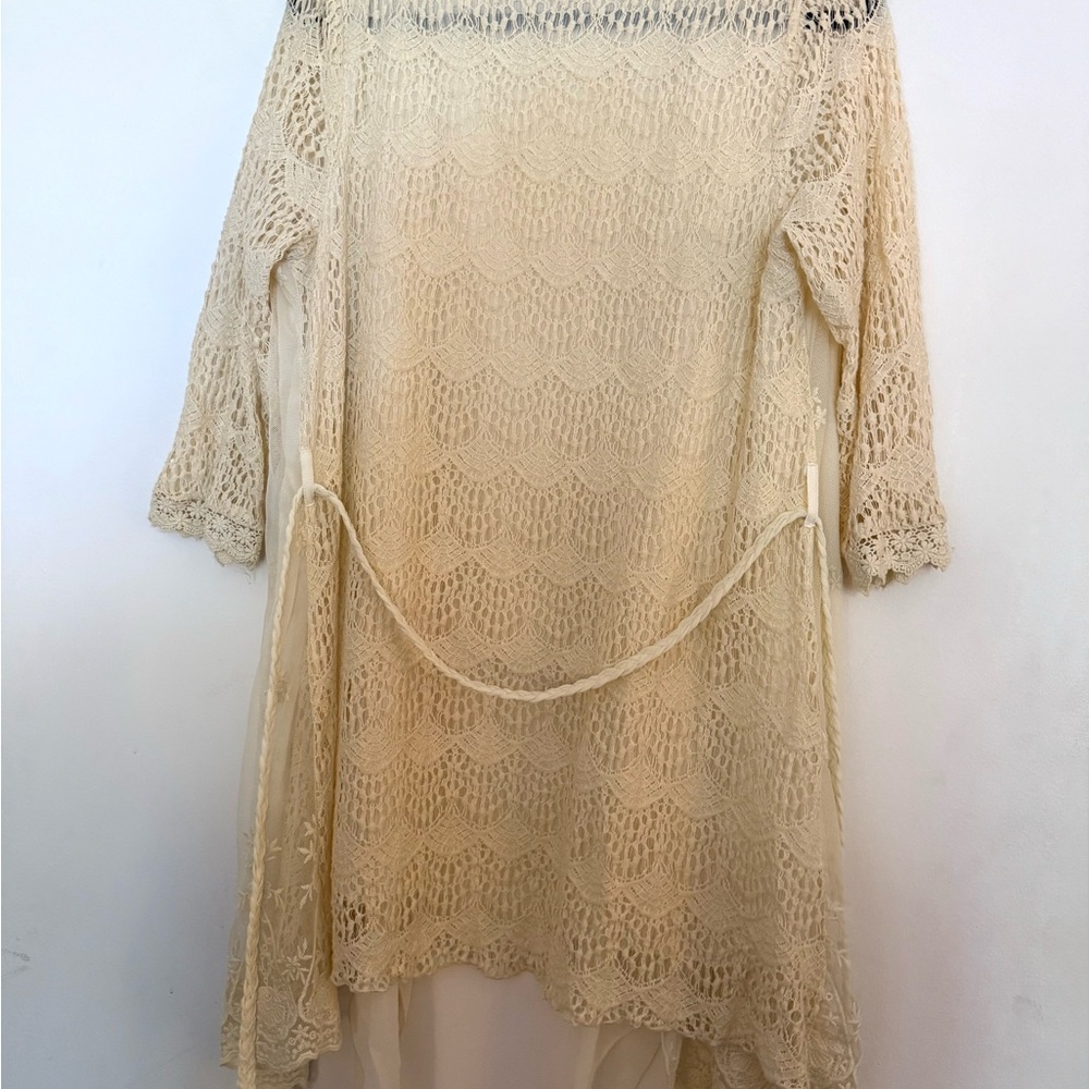 Blu Pepper Cream Lace Robe - Picture 2 of 5